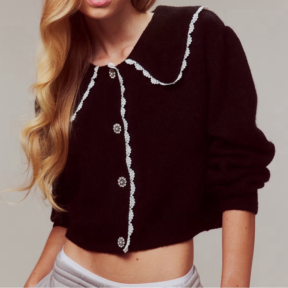 Cardigan with Peter Pan Collar